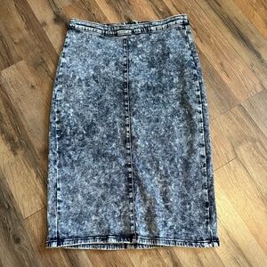 Iris Jeans Acid Wash Denim Skirt